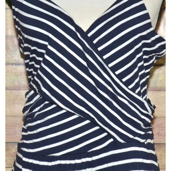 Boden Navy Blue Nautical Stripe Maxi Dress Sleeveless Size 20 22 Vacation Resort - Picture 3 of 9